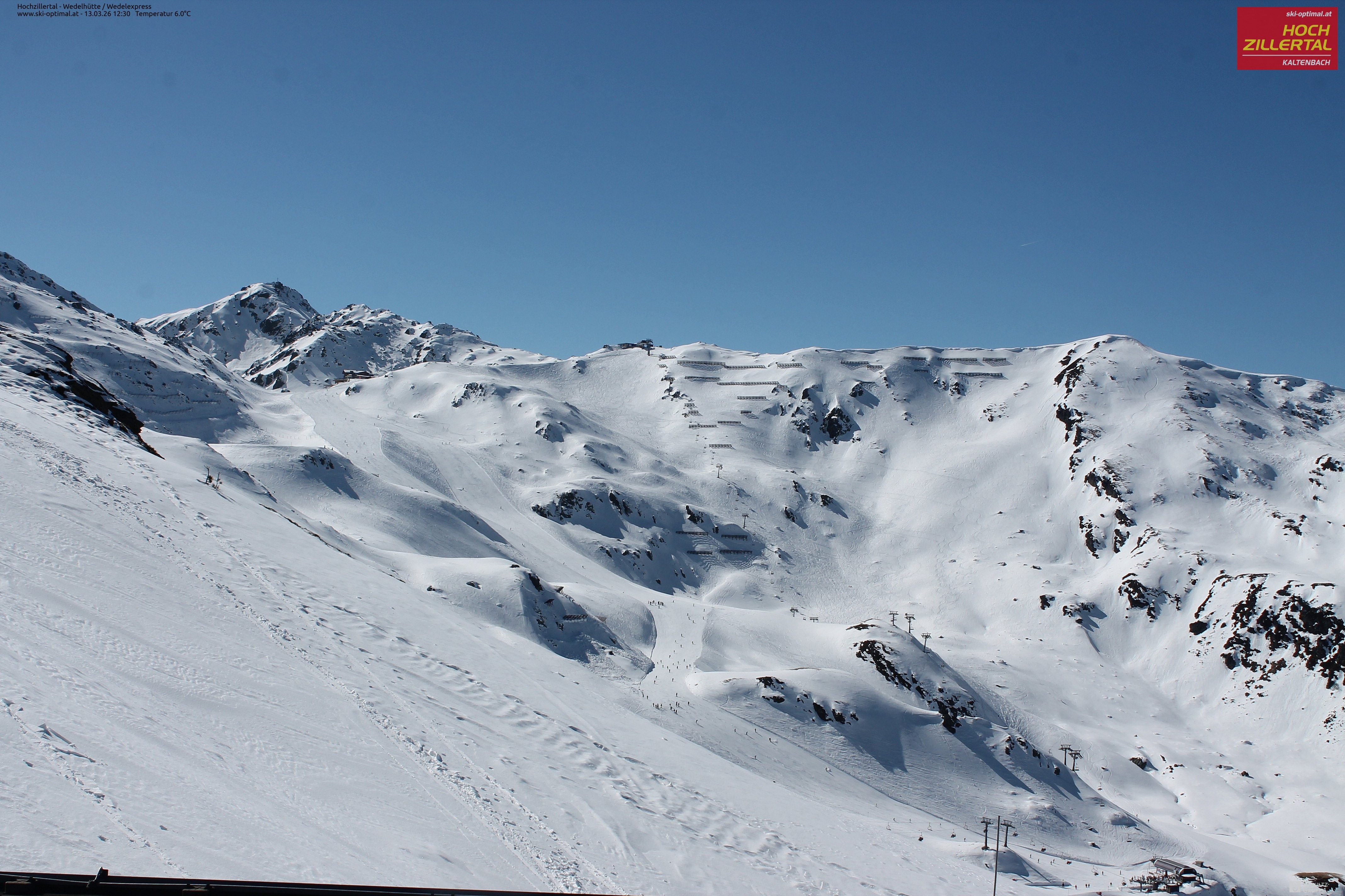 Archiv Foto Webcam Hochzillertal: Blick zur Wedelhütte
