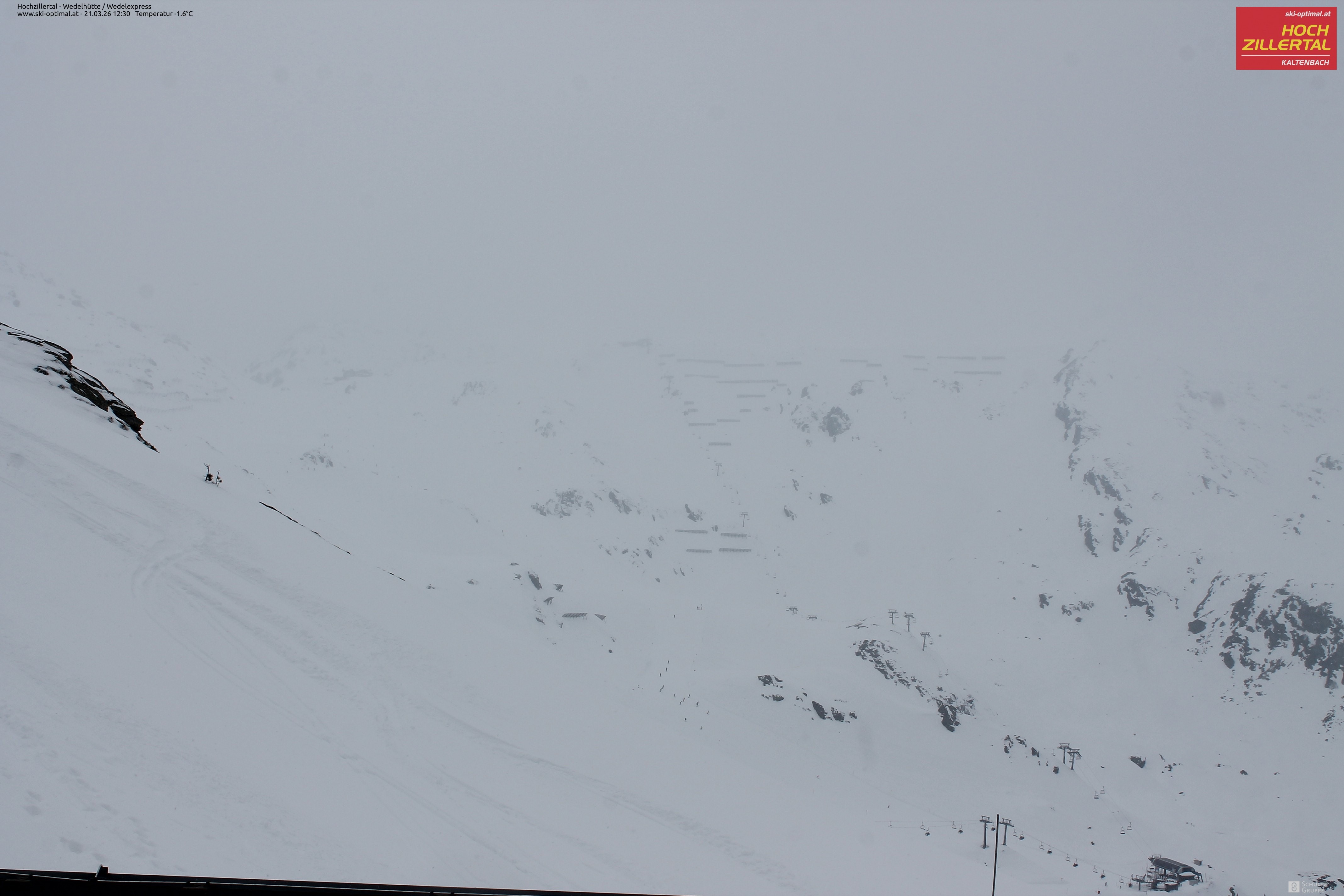 Archiv Foto Webcam Hochzillertal: Blick zur Wedelhütte