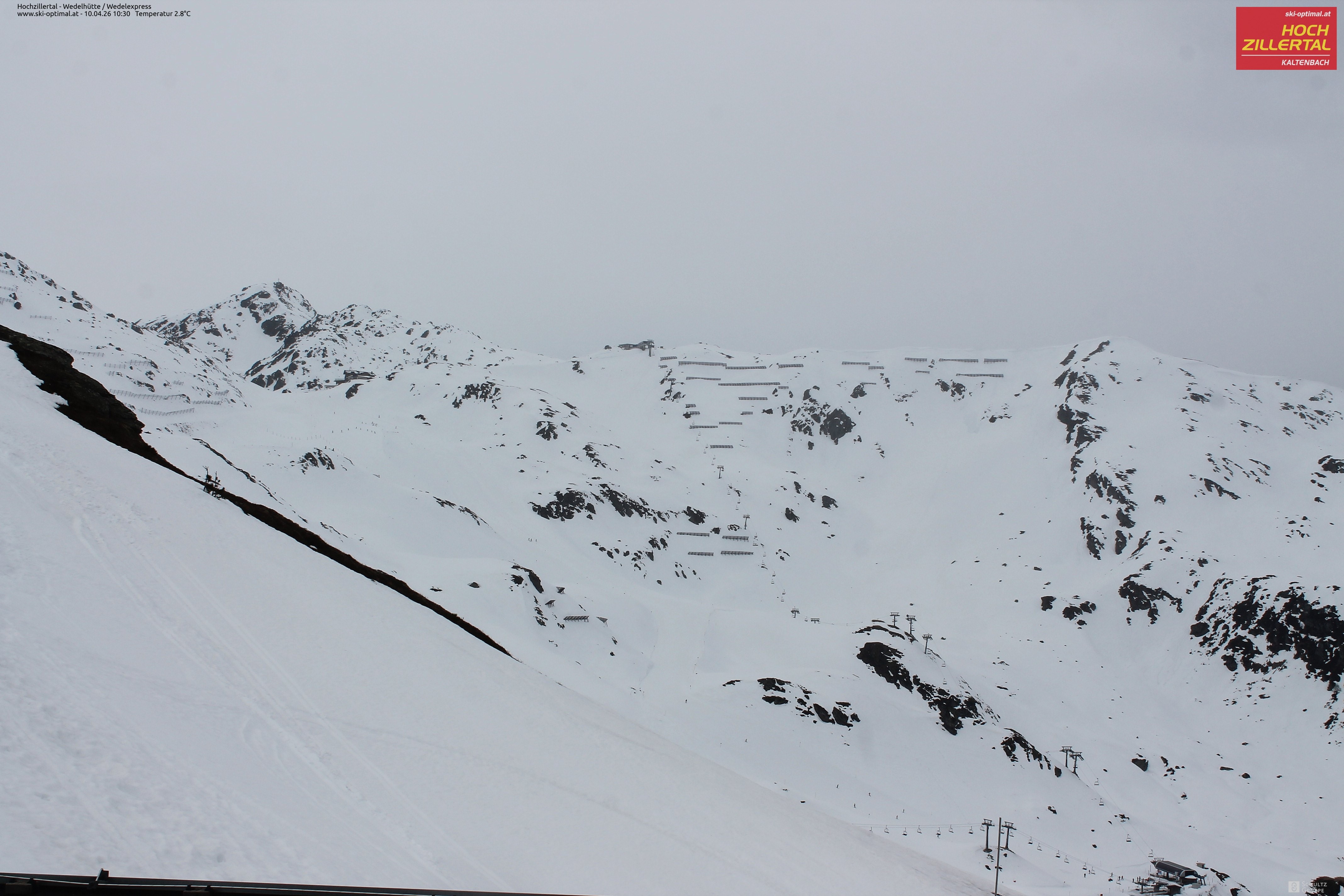Archiv Foto Webcam Hochzillertal: Blick zur Wedelhütte