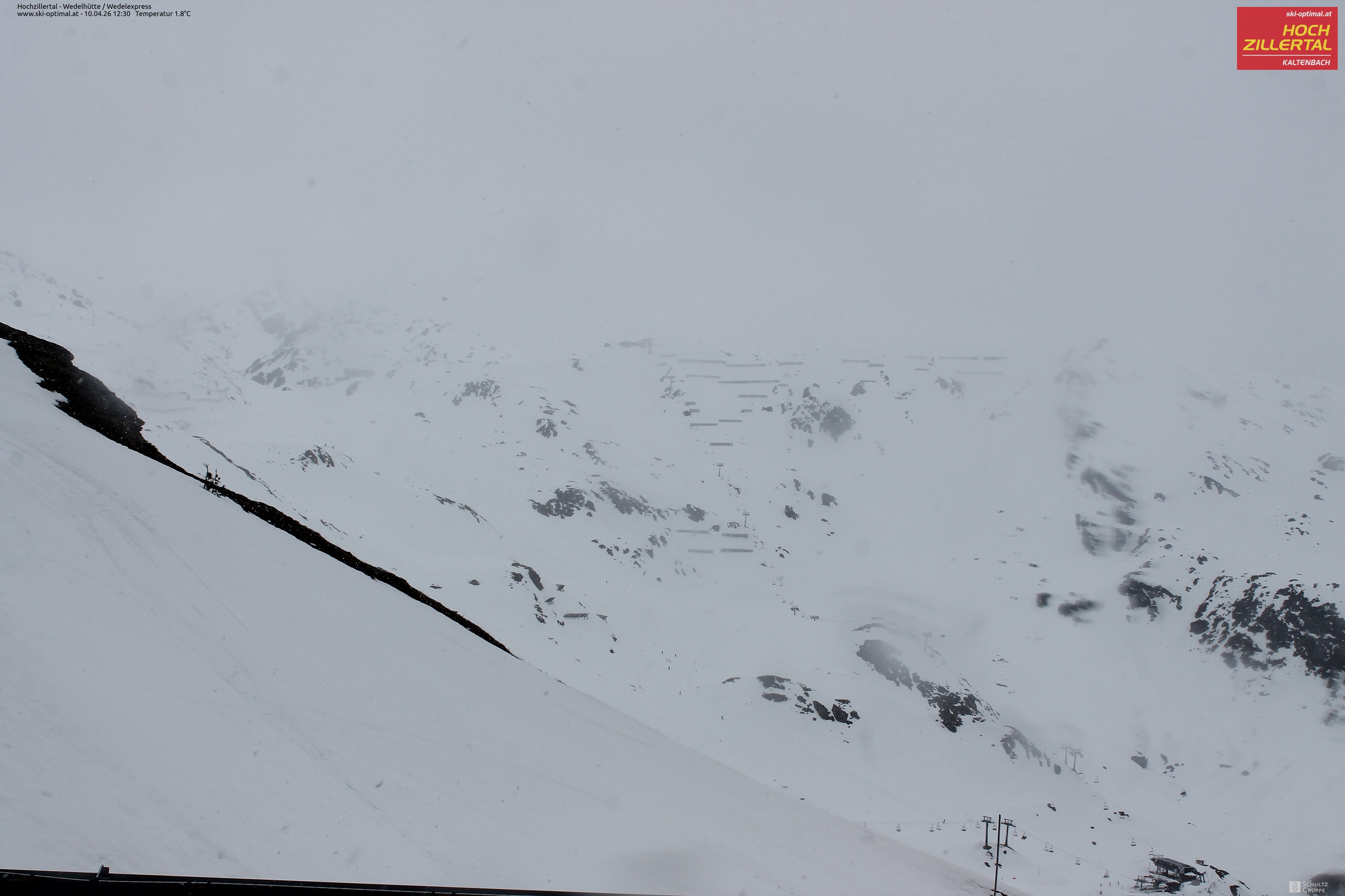 Archiv Foto Webcam Hochzillertal: Blick zur Wedelhütte