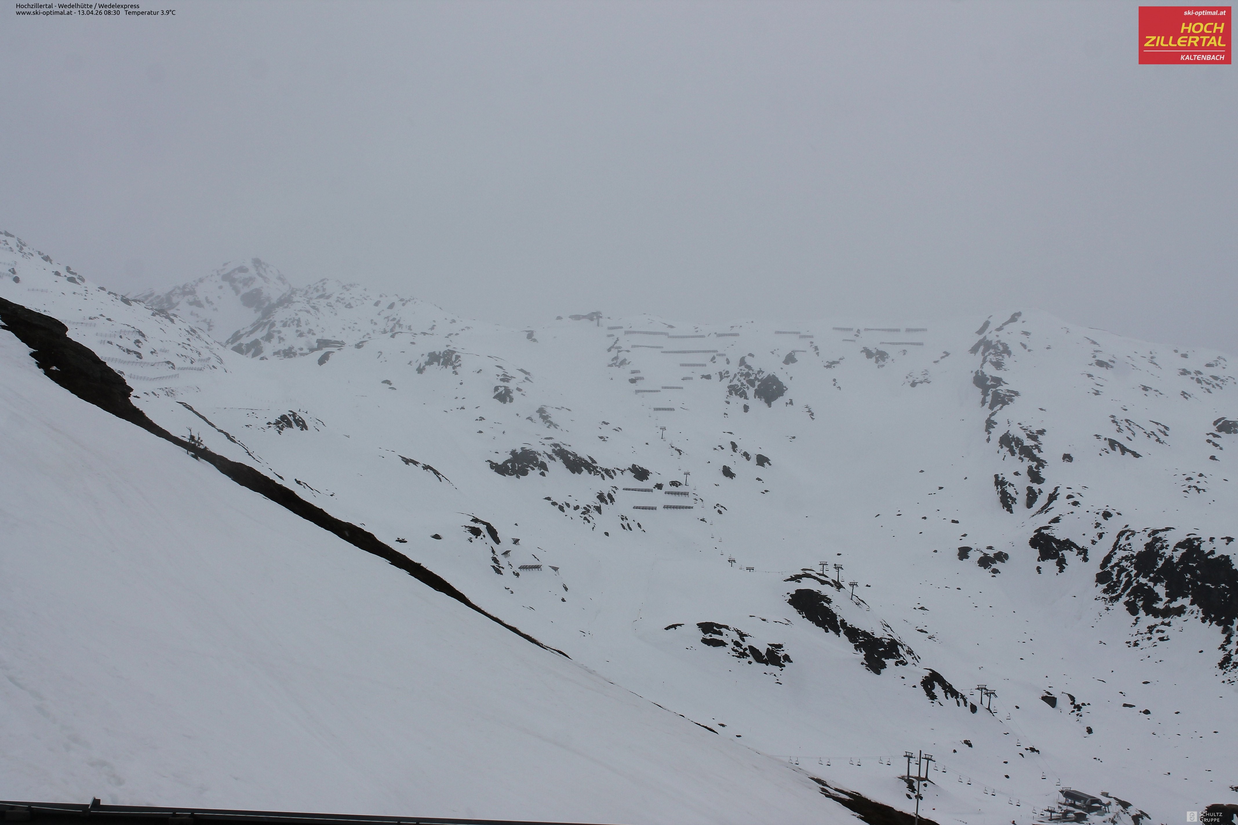 Archiv Foto Webcam Hochzillertal: Blick zur Wedelhütte