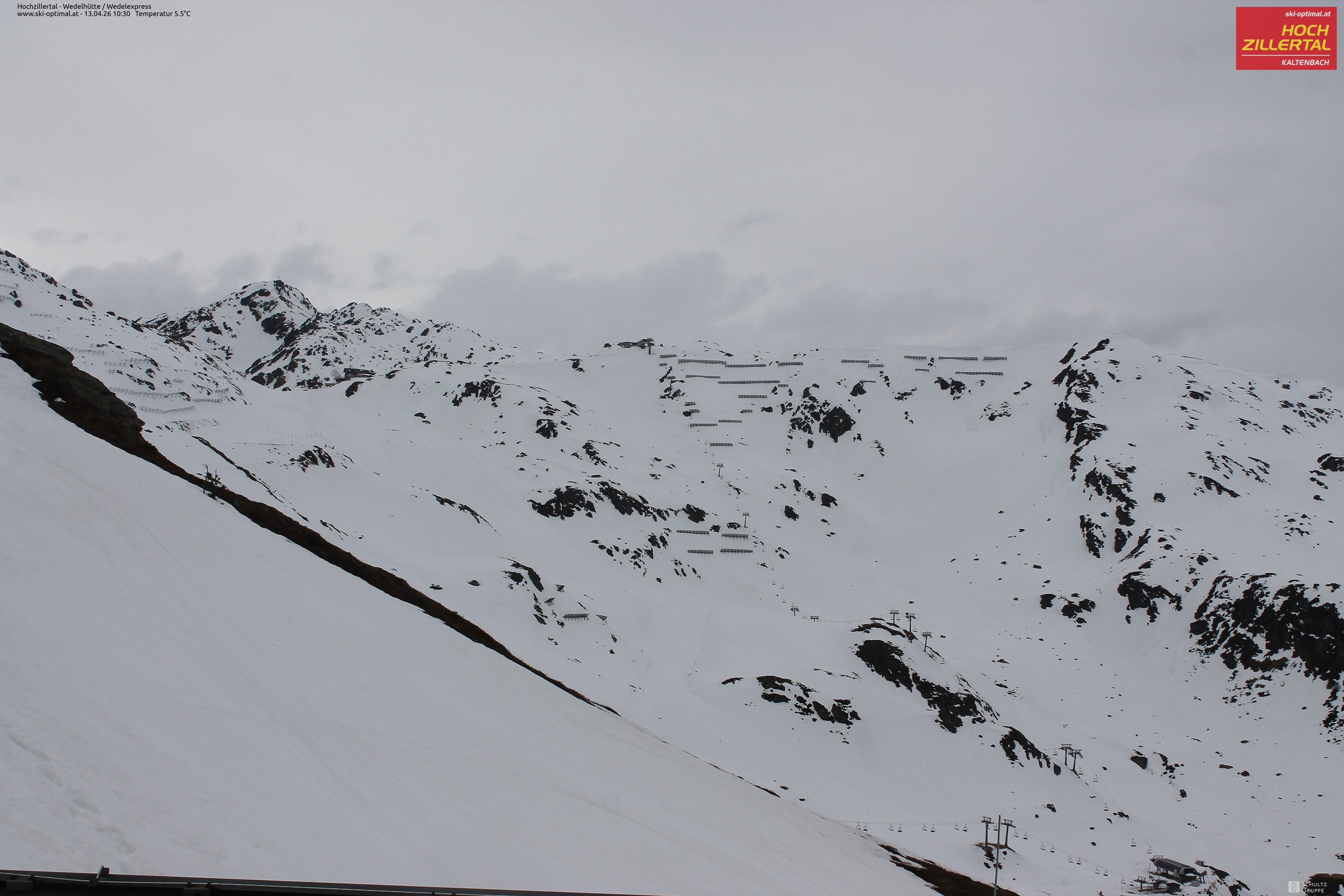 Archiv Foto Webcam Hochzillertal: Blick zur Wedelhütte