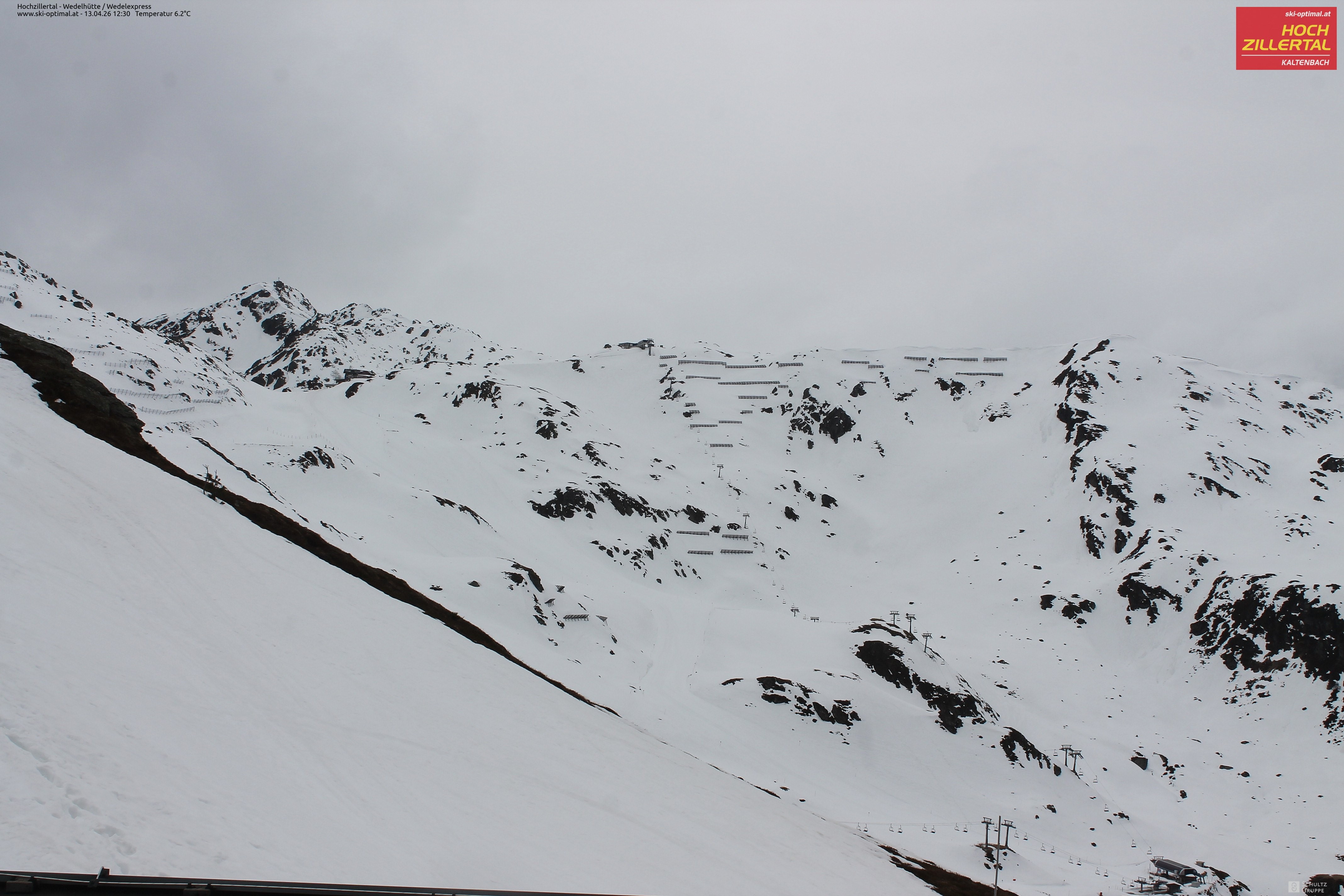 Archiv Foto Webcam Hochzillertal: Blick zur Wedelhütte