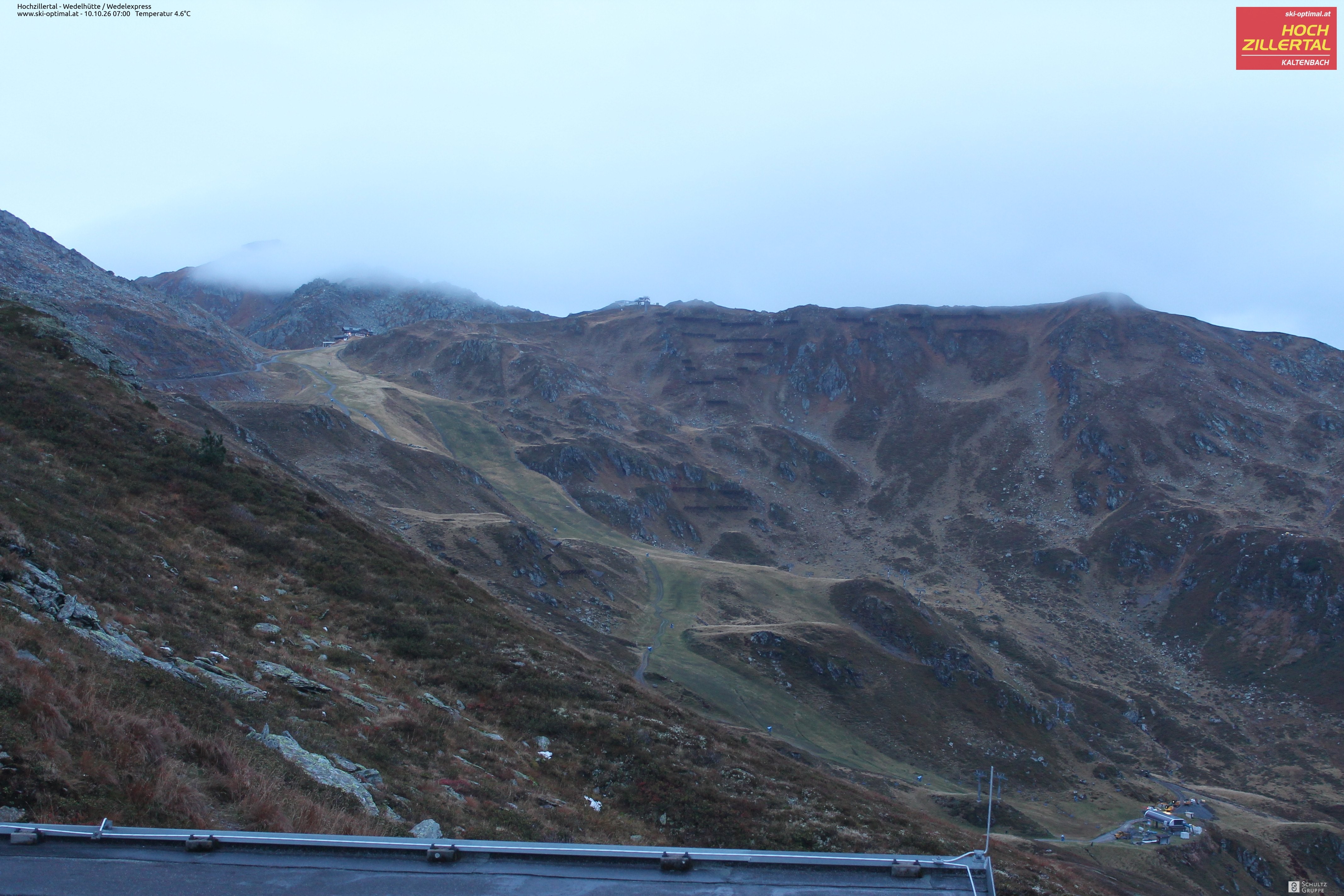 Archiv Foto Webcam Hochzillertal: Blick zur Wedelhütte