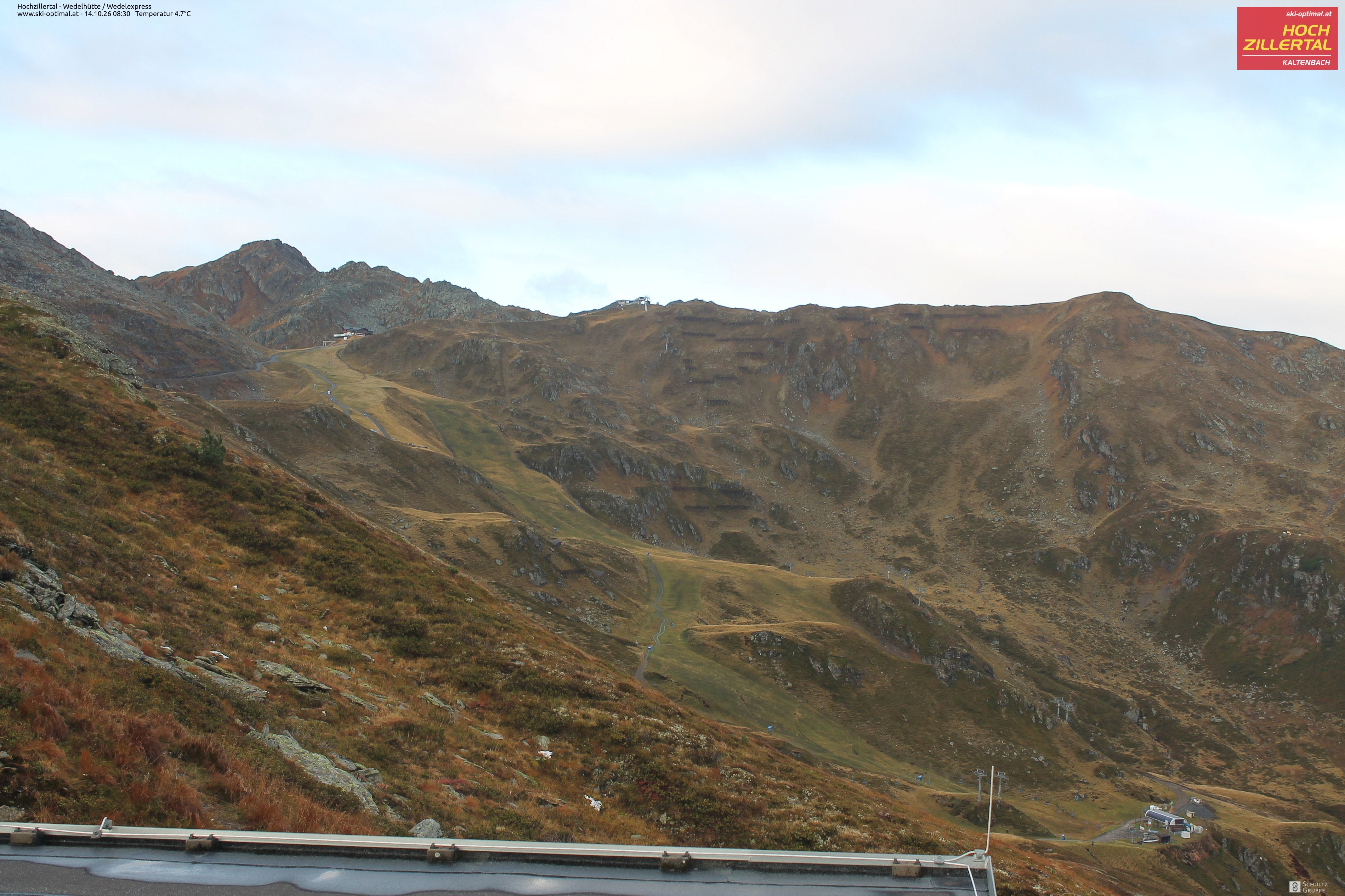 Archiv Foto Webcam Hochzillertal: Blick zur Wedelhütte