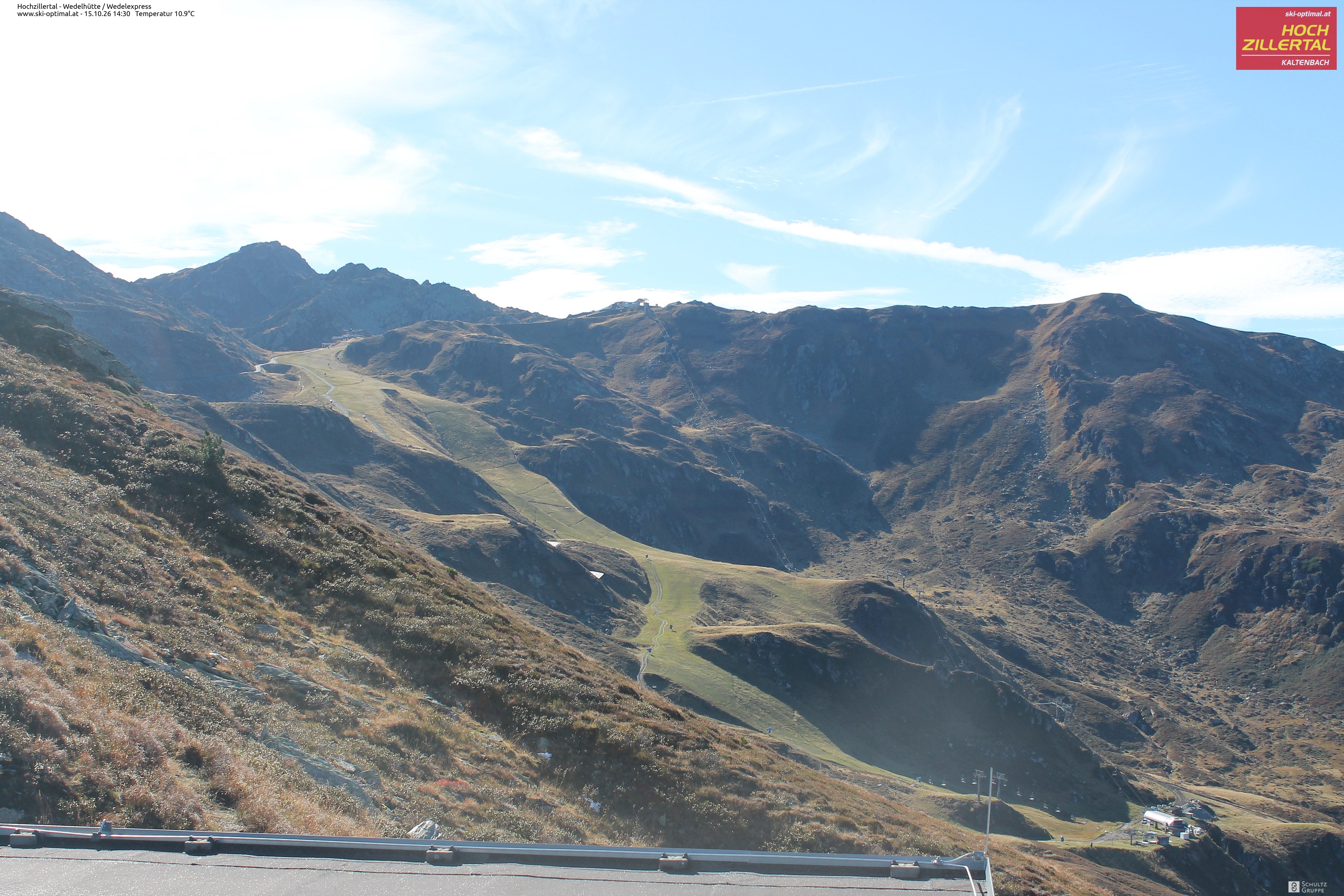 Archiv Foto Webcam Hochzillertal: Blick zur Wedelhütte