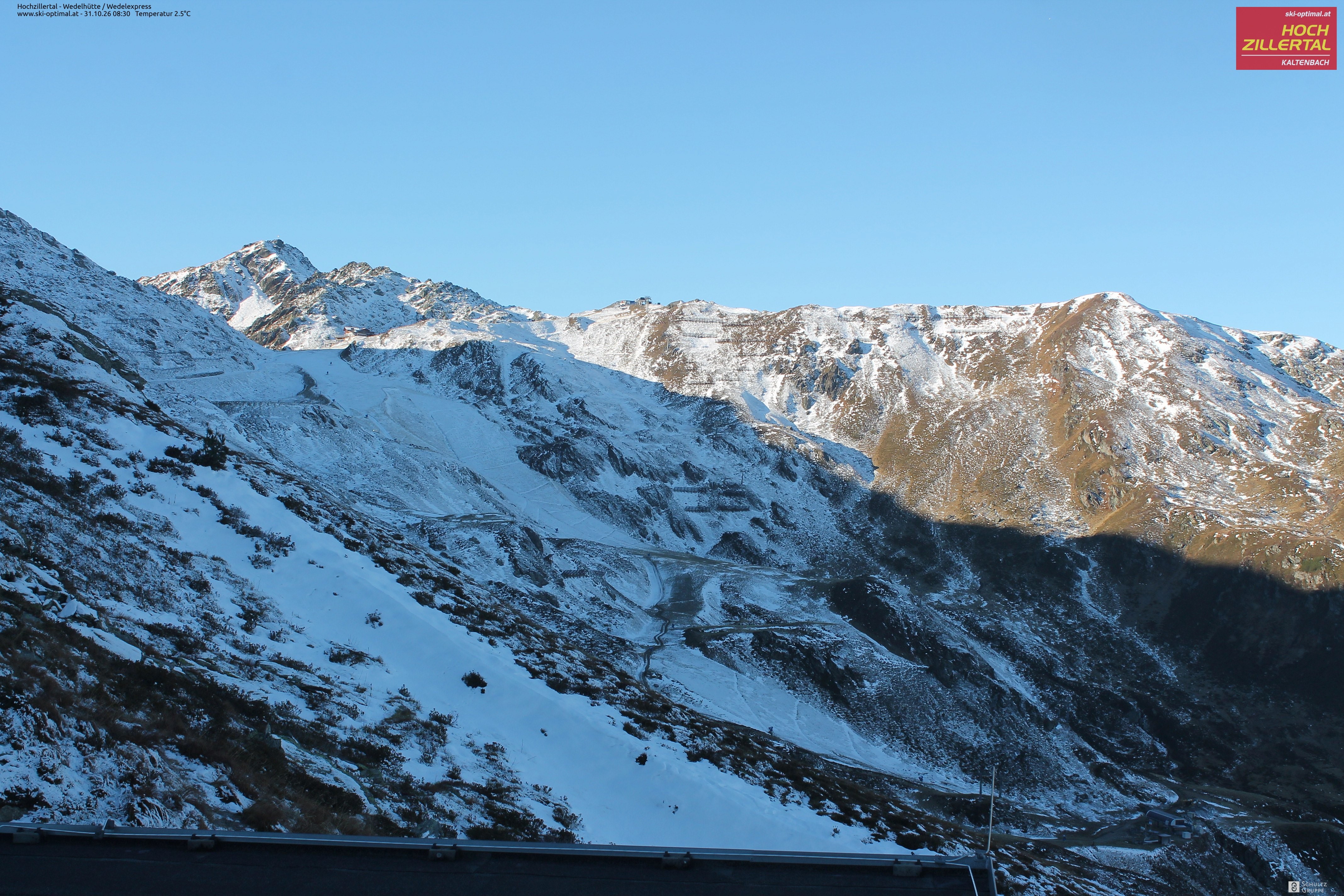 Archiv Foto Webcam Hochzillertal: Blick zur Wedelhütte