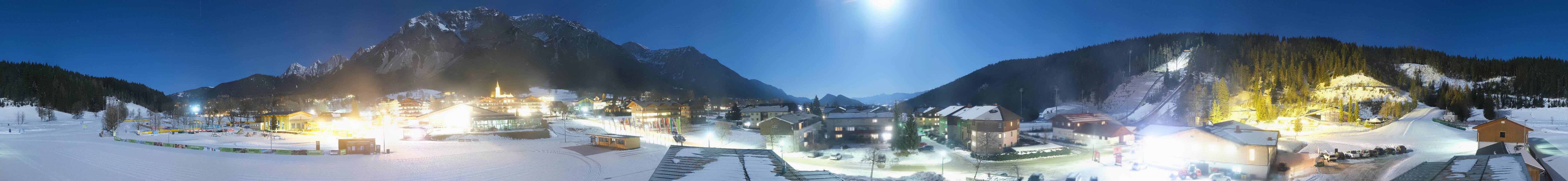 Archived image Webcam Panoramic view Ramsau ski stadium