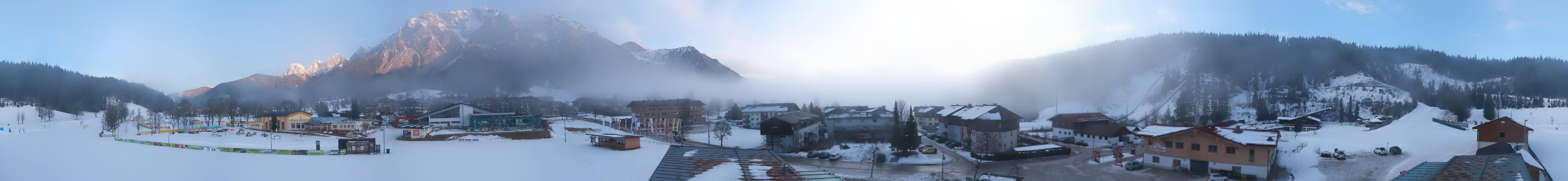 Archived image Webcam Panoramic view Ramsau ski stadium