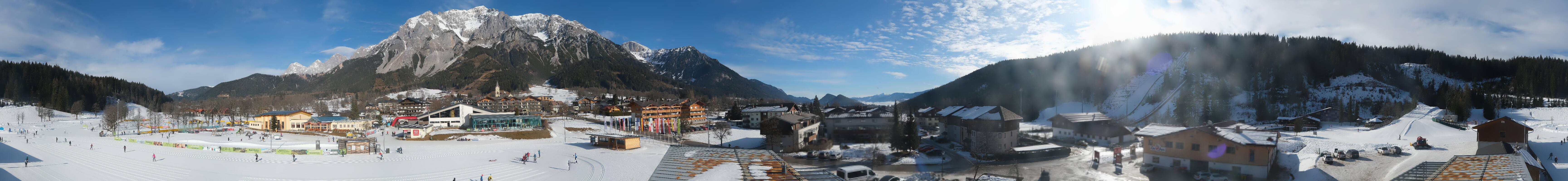Archived image Webcam Panoramic view Ramsau ski stadium