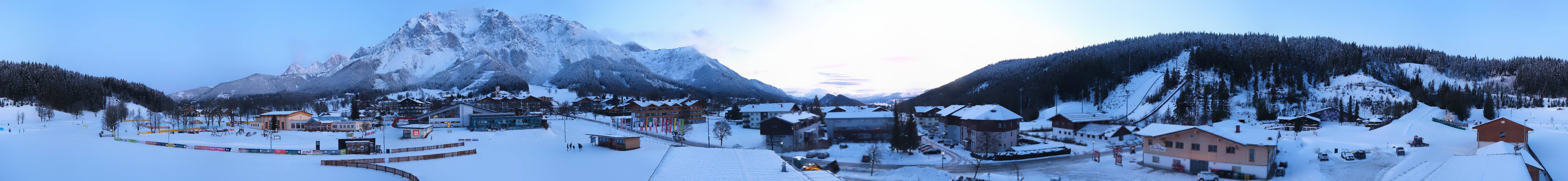 Archived image Webcam Panoramic view Ramsau ski stadium