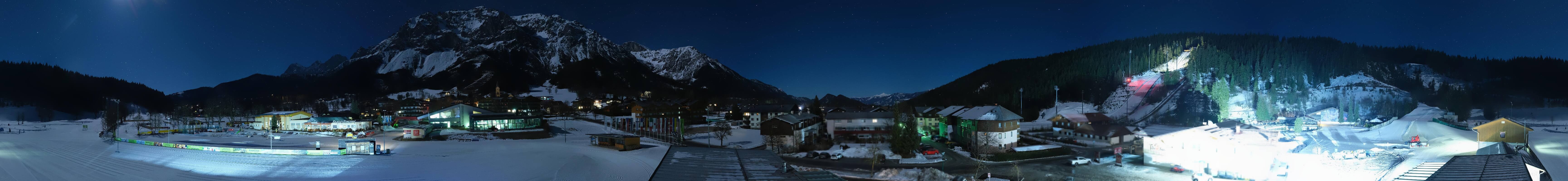 Archived image Webcam Panoramic view Ramsau ski stadium