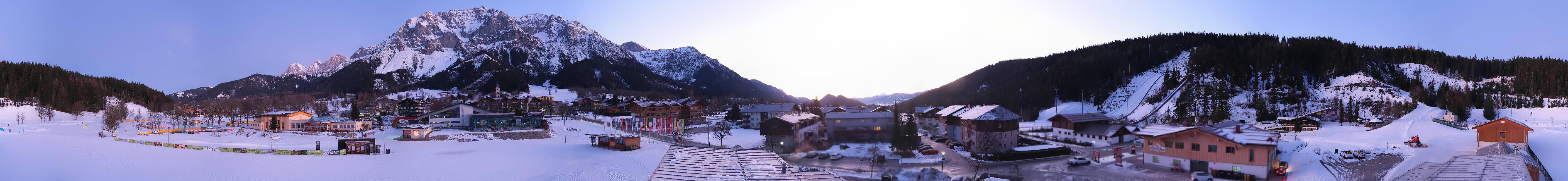 Archived image Webcam Panoramic view Ramsau ski stadium