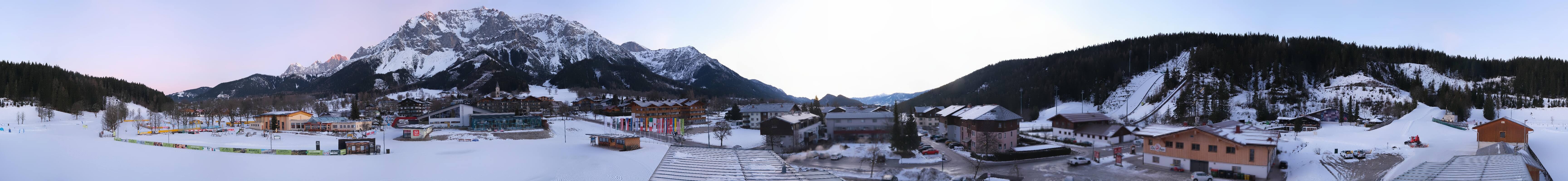 Archived image Webcam Panoramic view Ramsau ski stadium