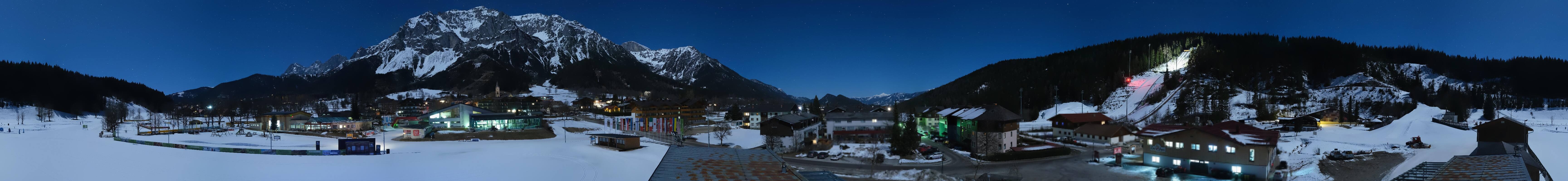 Archived image Webcam Panoramic view Ramsau ski stadium
