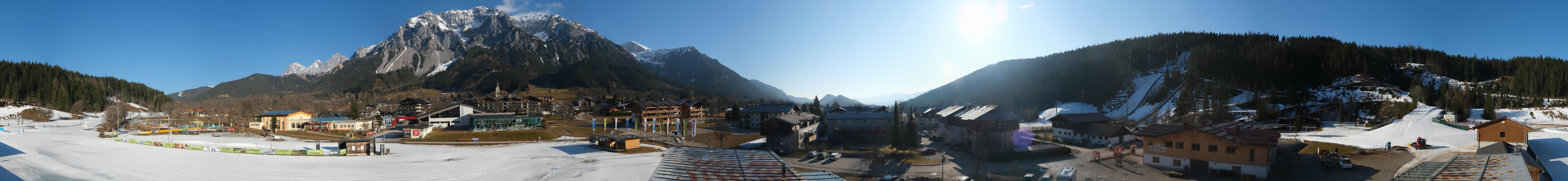 Archived image Webcam Panoramic view Ramsau ski stadium