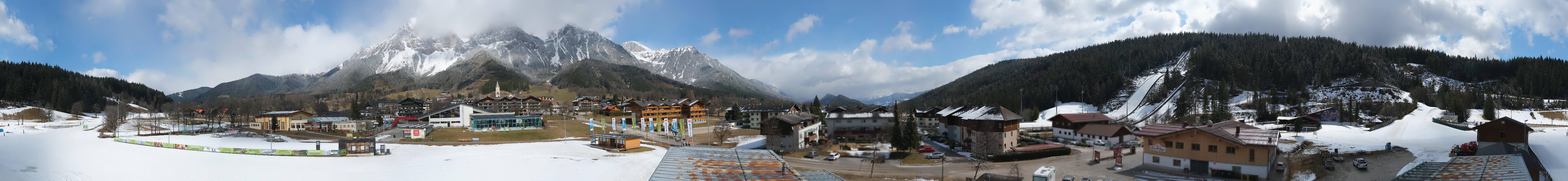 Archived image Webcam Panoramic view Ramsau ski stadium