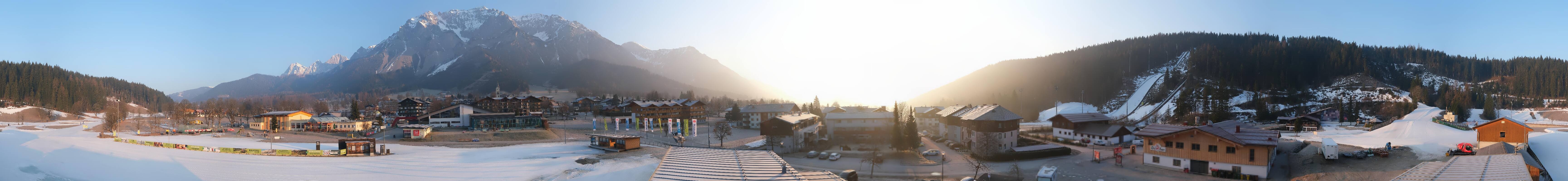 Archived image Webcam Panoramic view Ramsau ski stadium