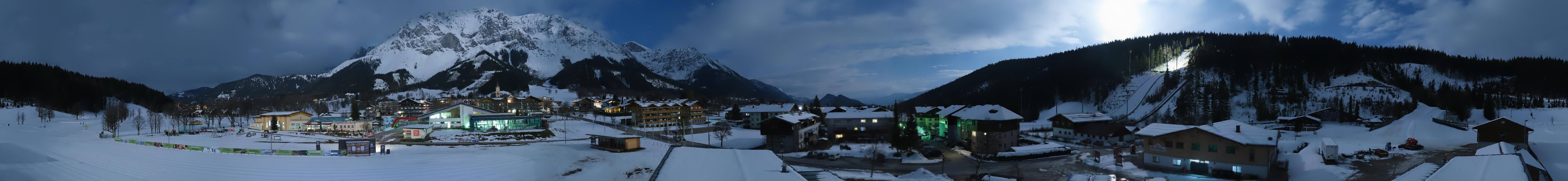 Archived image Webcam Panoramic view Ramsau ski stadium