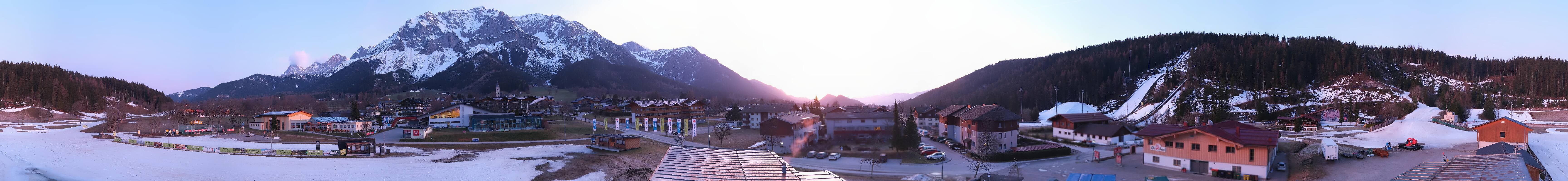 Archived image Webcam Panoramic view Ramsau ski stadium