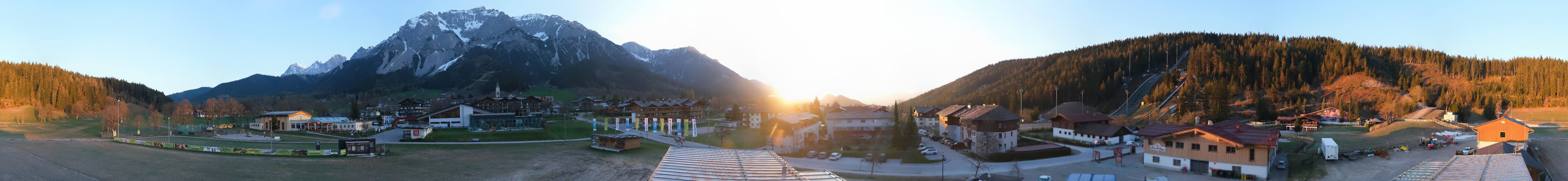 Archived image Webcam Panoramic view Ramsau ski stadium