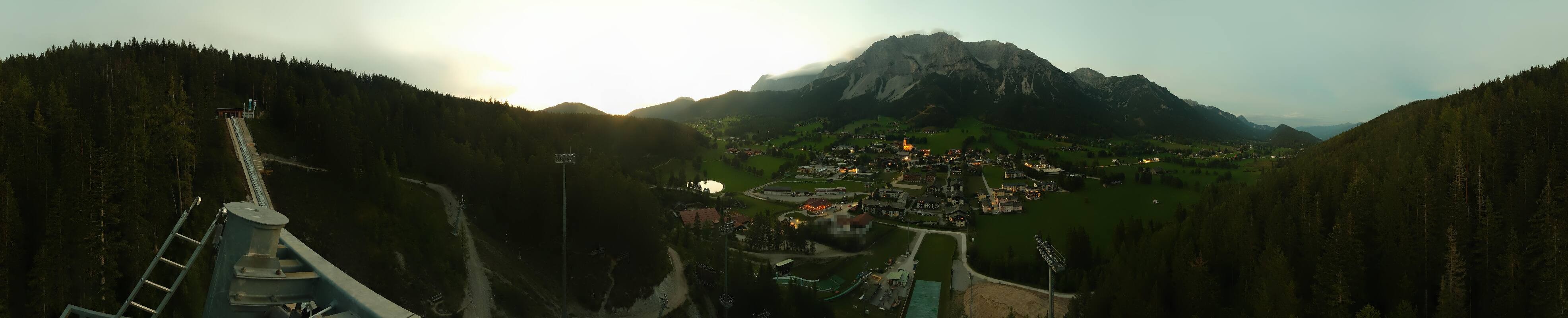 Archived image Webcam Panoramic view Ramsau ski stadium