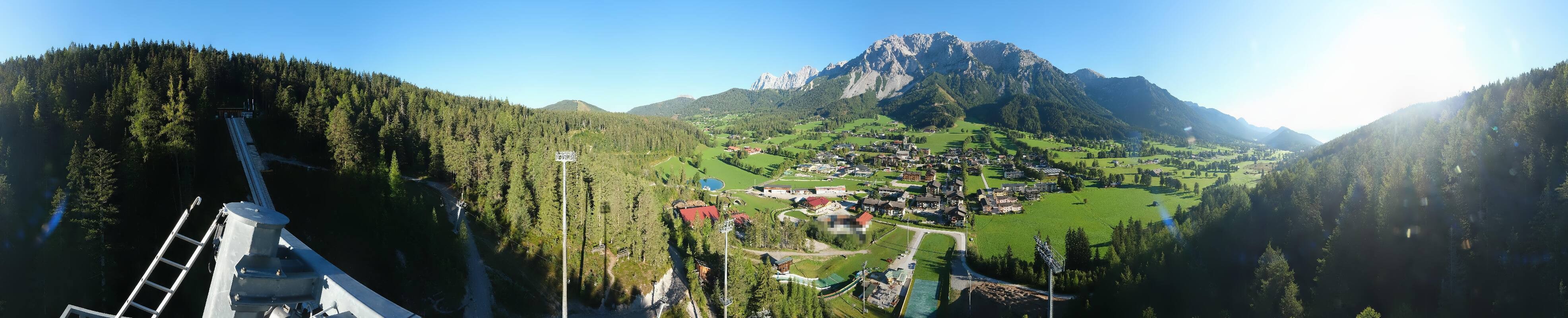 Archived image Webcam Panoramic view Ramsau ski stadium
