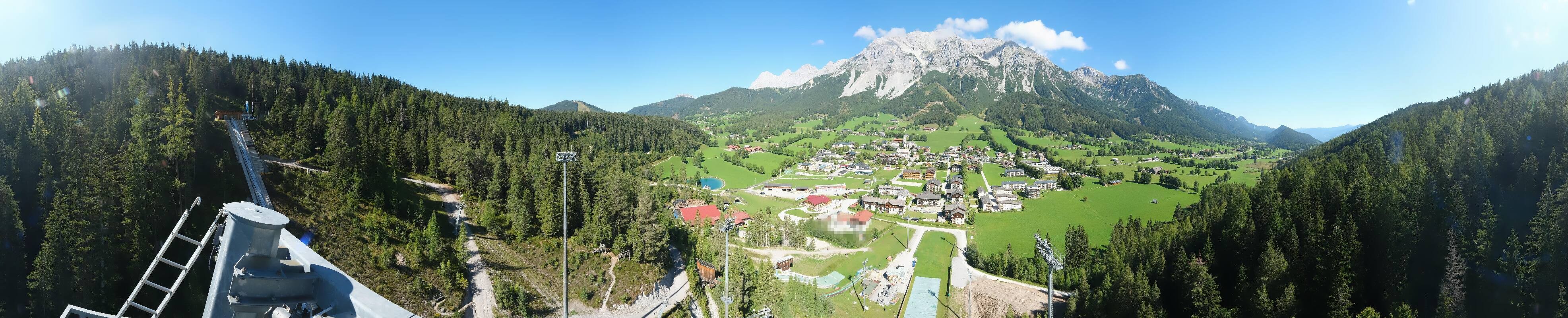 Archived image Webcam Panoramic view Ramsau ski stadium