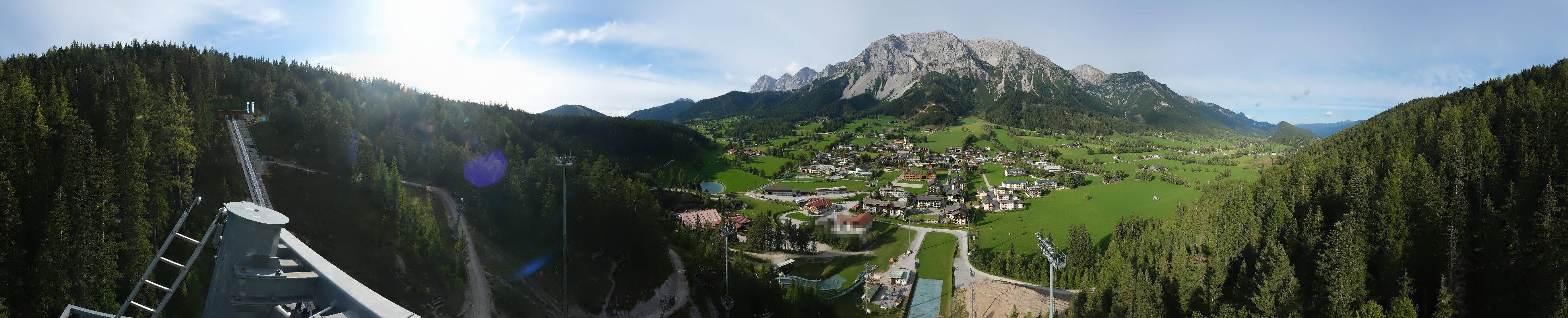 Archived image Webcam Panoramic view Ramsau ski stadium