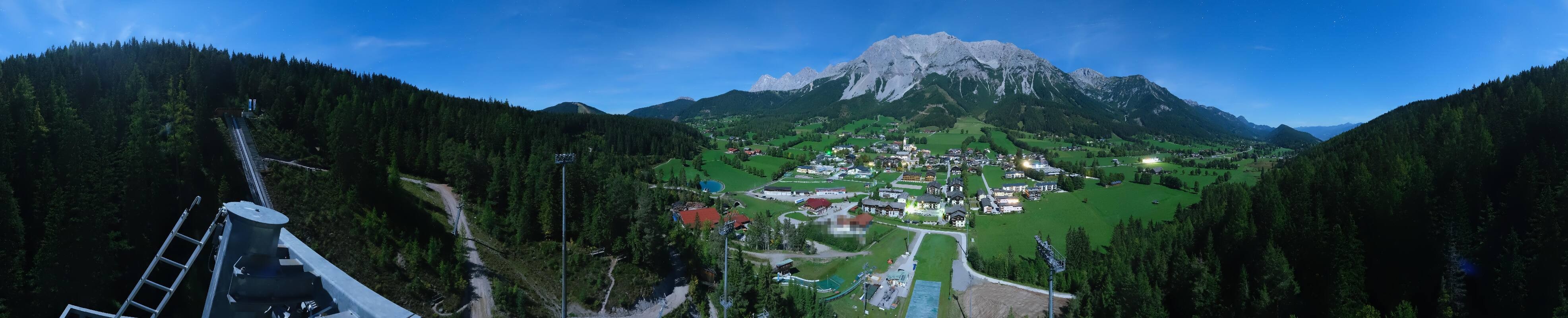Archived image Webcam Panoramic view Ramsau ski stadium