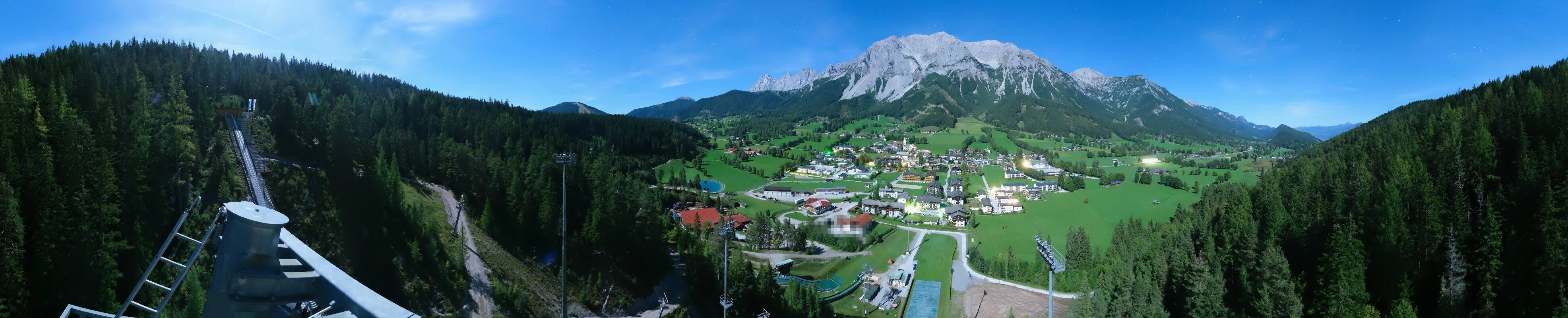 Archived image Webcam Panoramic view Ramsau ski stadium