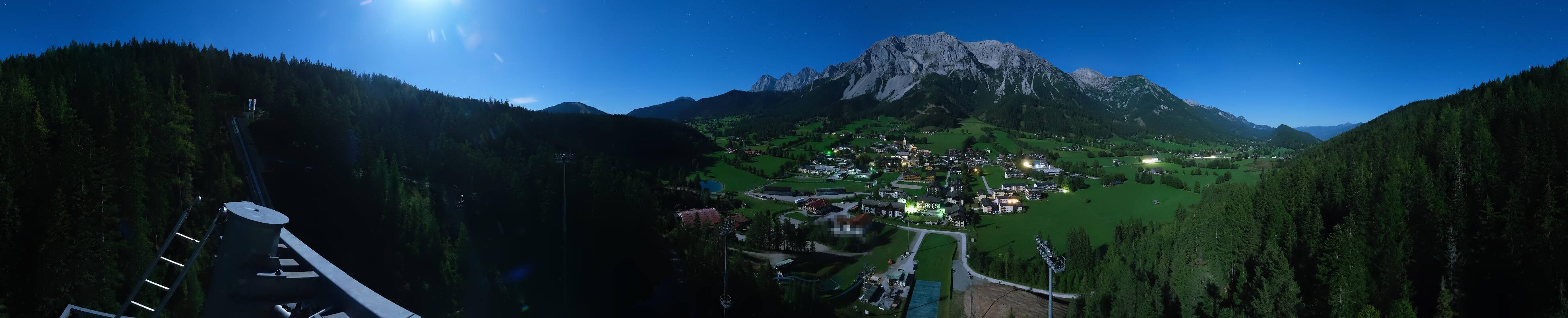 Archived image Webcam Panoramic view Ramsau ski stadium