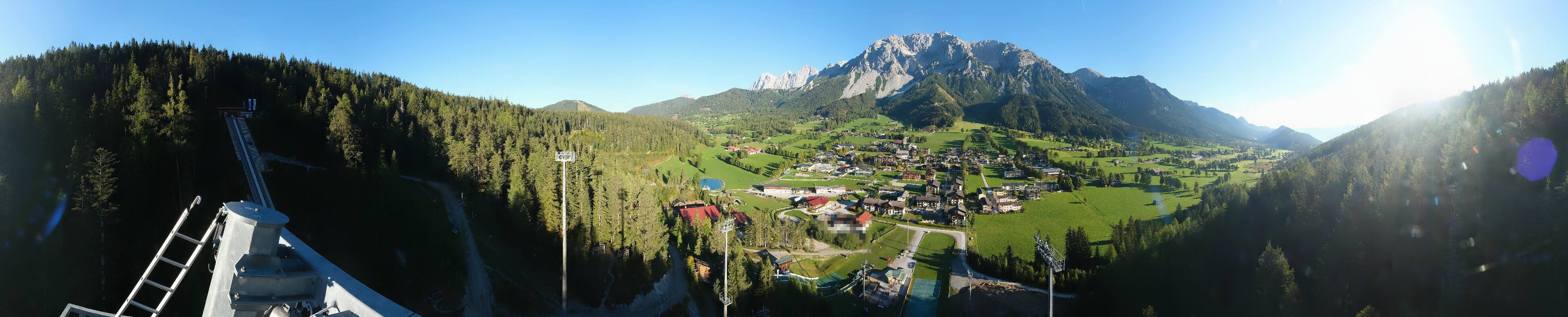 Archived image Webcam Panoramic view Ramsau ski stadium