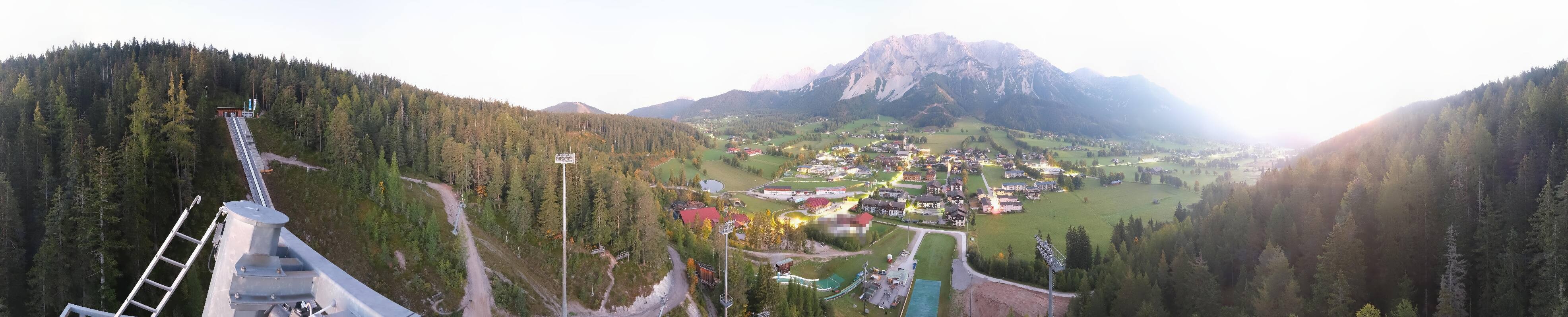 Archived image Webcam Panoramic view Ramsau ski stadium