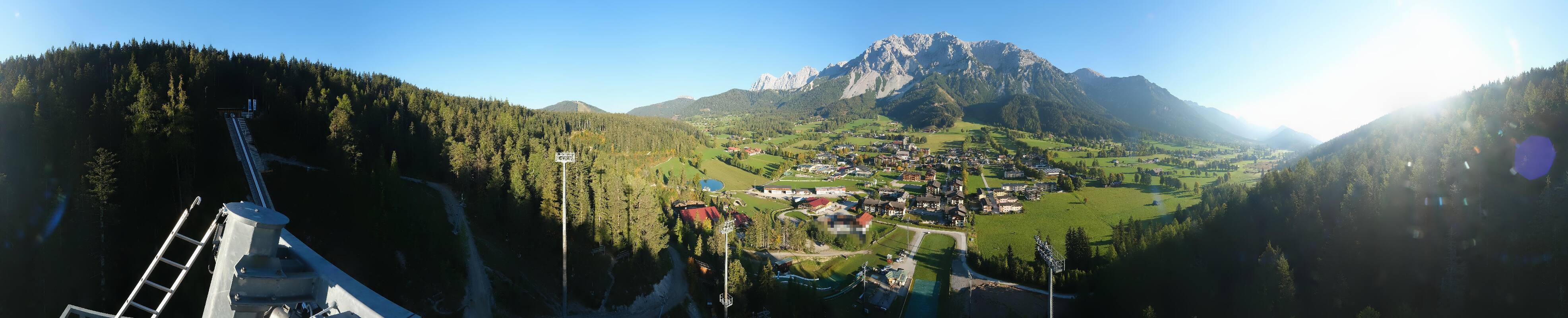 Archived image Webcam Panoramic view Ramsau ski stadium