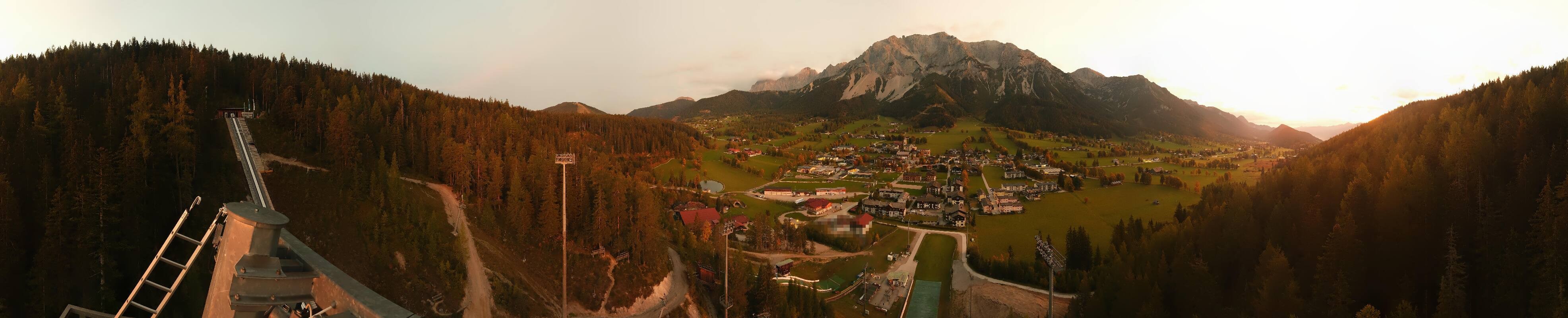 Archived image Webcam Panoramic view Ramsau ski stadium