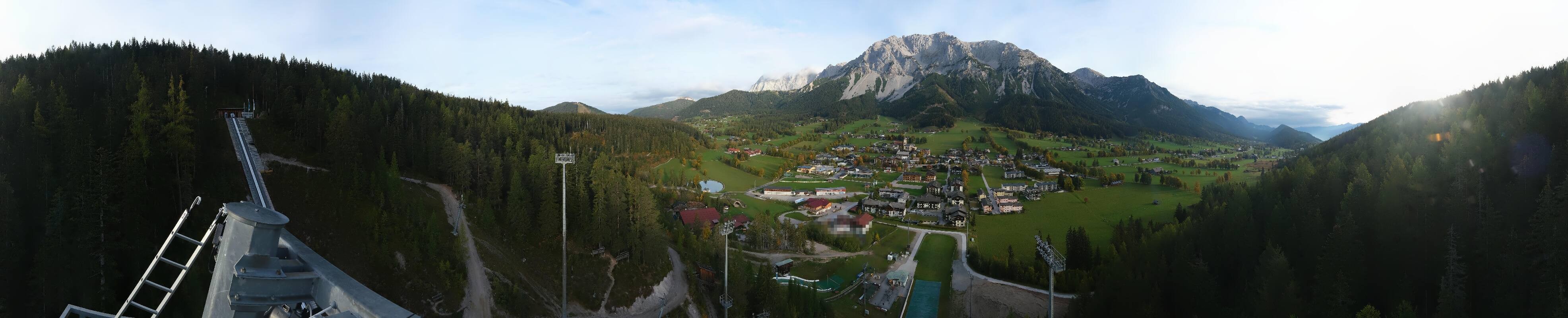Archived image Webcam Panoramic view Ramsau ski stadium