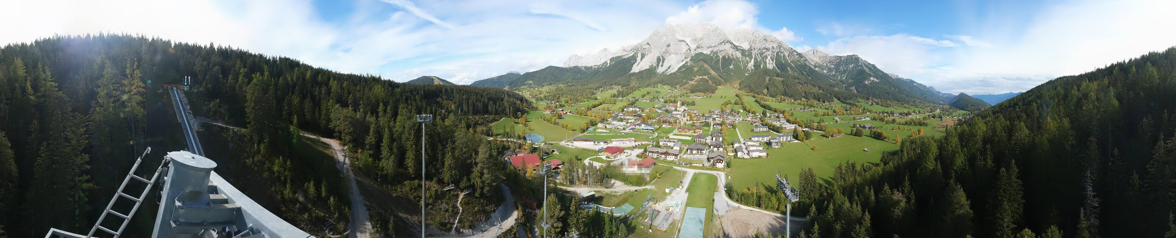 Archived image Webcam Panoramic view Ramsau ski stadium