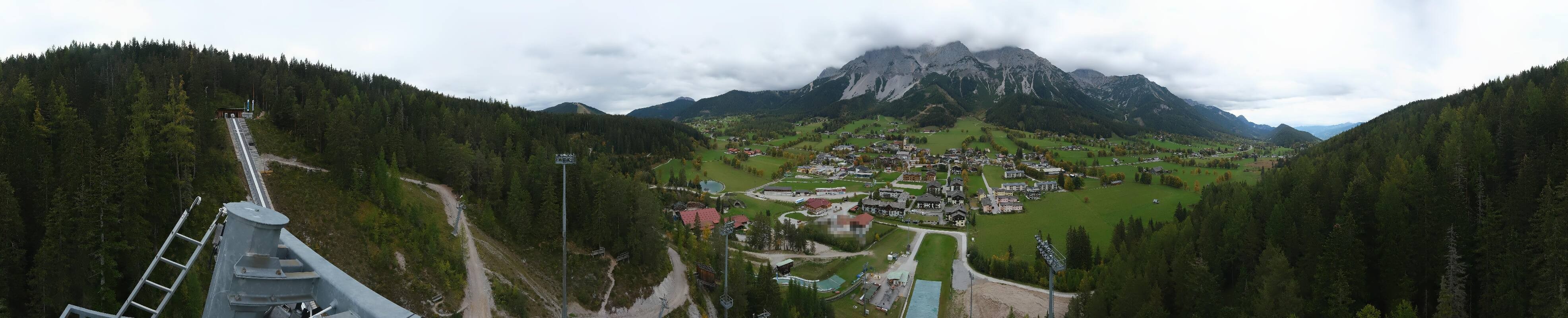 Archived image Webcam Panoramic view Ramsau ski stadium