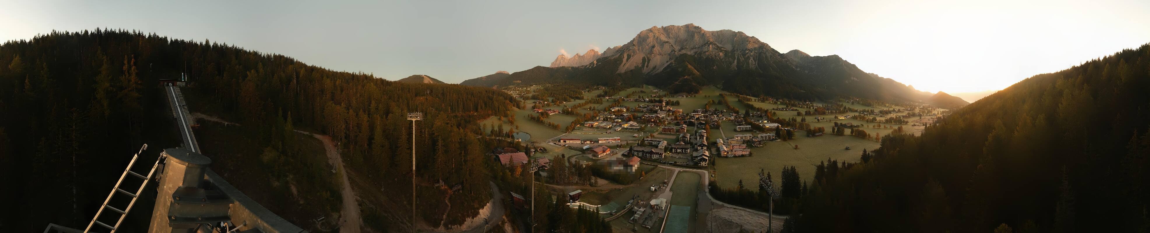 Archived image Webcam Panoramic view Ramsau ski stadium