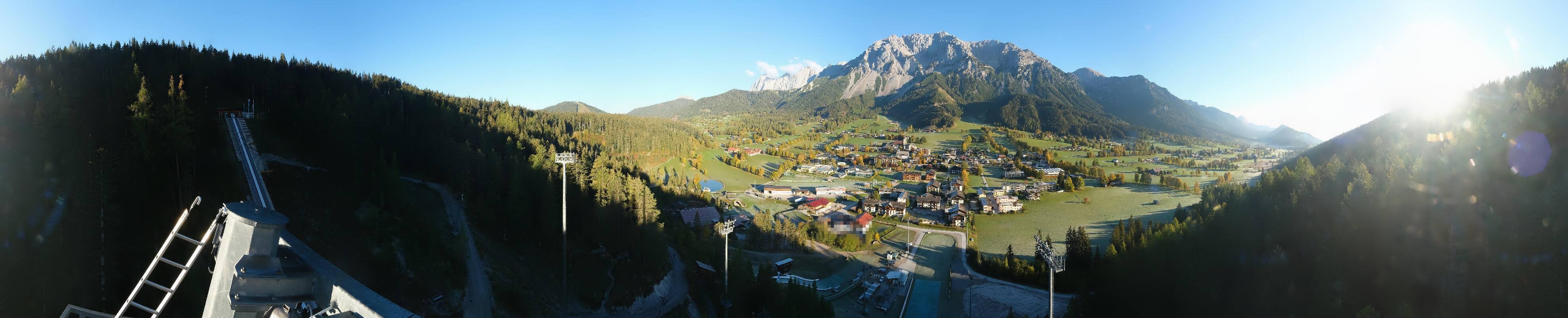Archived image Webcam Panoramic view Ramsau ski stadium