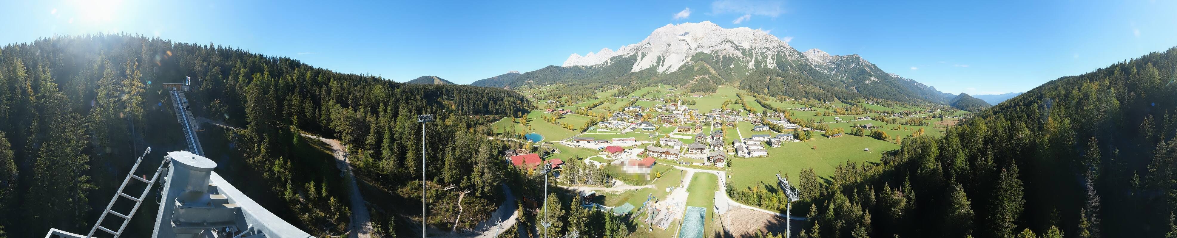 Archived image Webcam Panoramic view Ramsau ski stadium