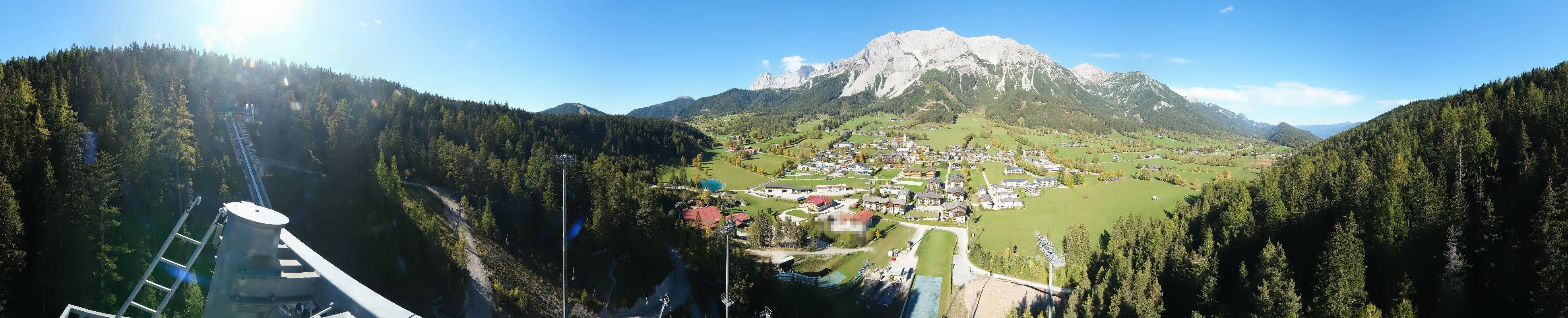 Archived image Webcam Panoramic view Ramsau ski stadium
