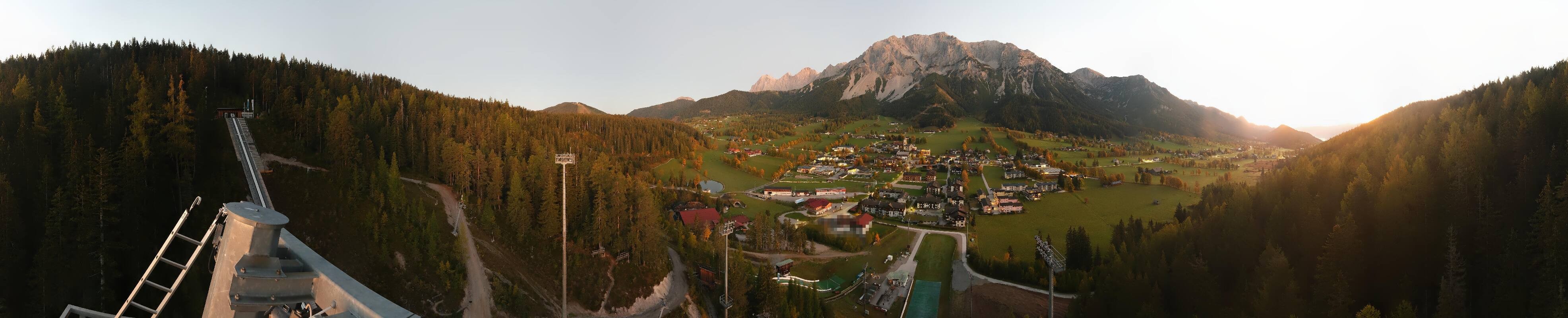 Archived image Webcam Panoramic view Ramsau ski stadium