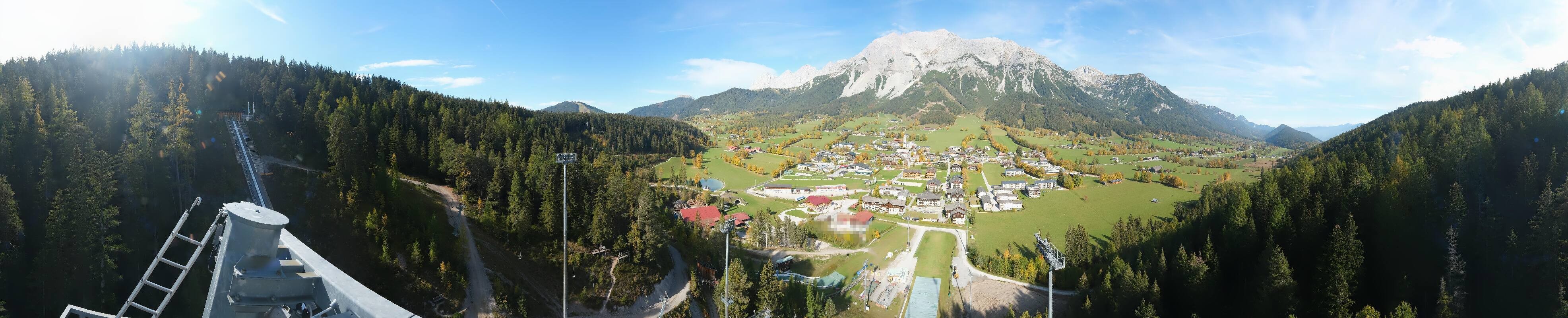 Archived image Webcam Panoramic view Ramsau ski stadium