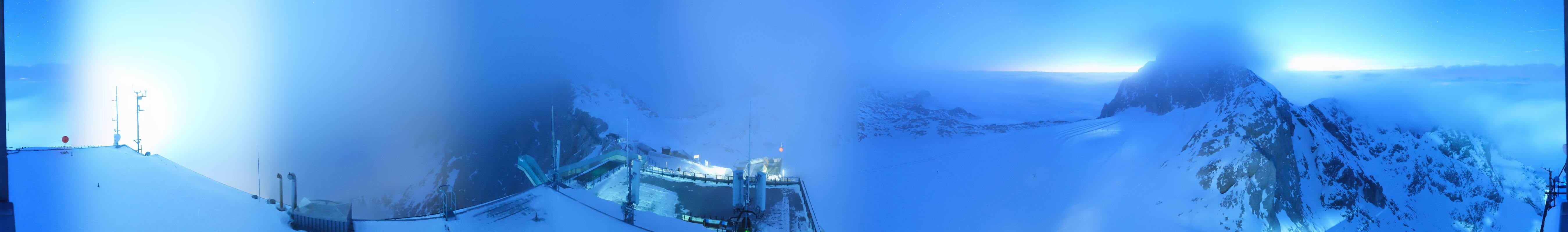Archiv Foto Webcam Dachstein Gletscher: Panoramablick von der Bergstation