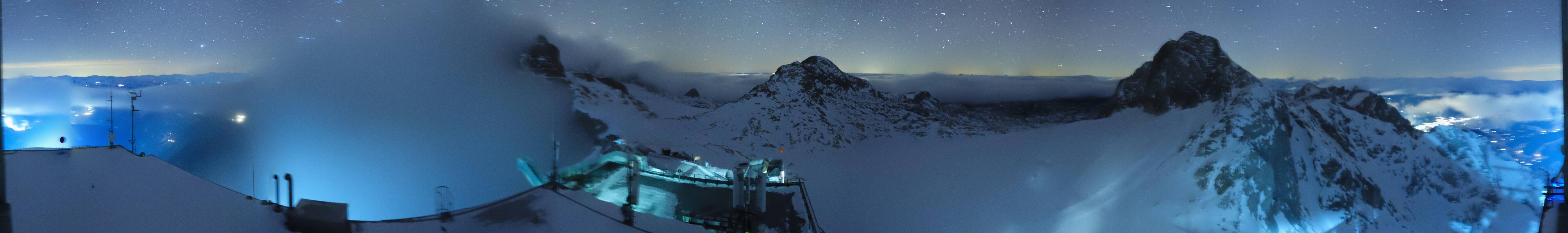 Archiv Foto Webcam Dachstein Gletscher: Panoramablick von der Bergstation