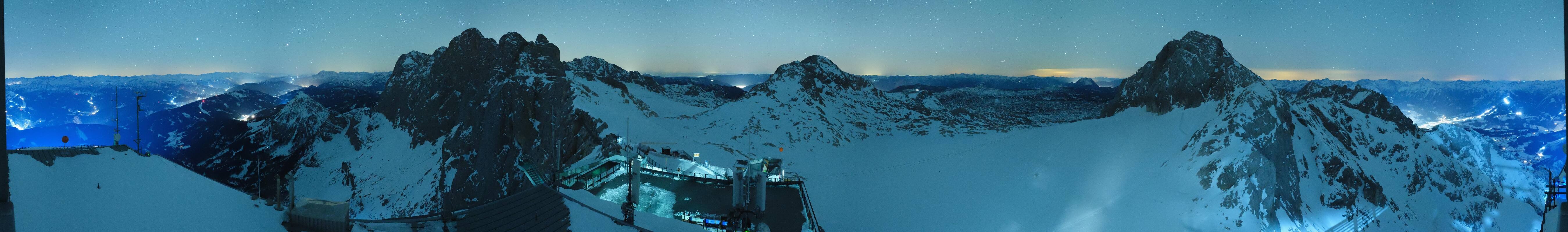 Archiv Foto Webcam Dachstein Gletscher: Panoramablick von der Bergstation