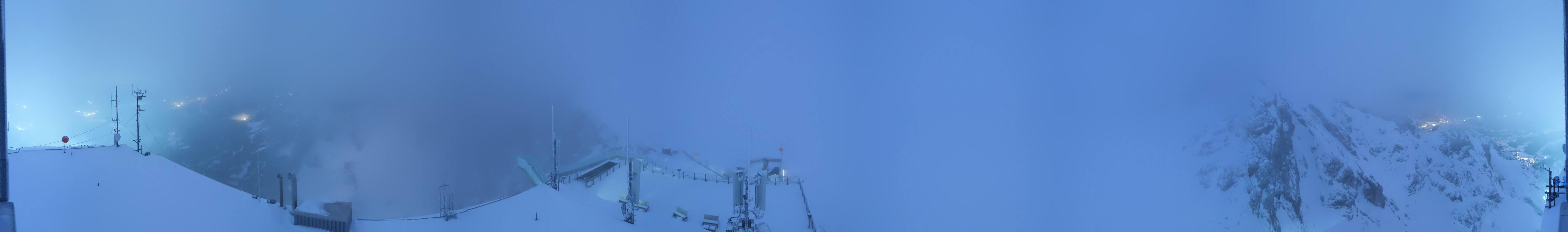 Archiv Foto Webcam Dachstein Gletscher: Panoramablick von der Bergstation
