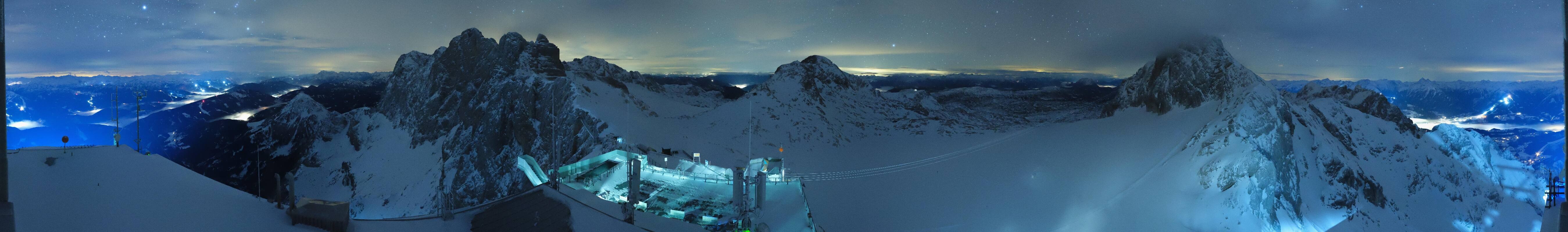 Archiv Foto Webcam Dachstein Gletscher: Panoramablick von der Bergstation